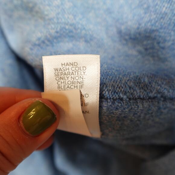 J. Jill Sweater Womens Medium Petite Crew Neck Knit Blue Soft Cozy Casual - Picture 4 of 9